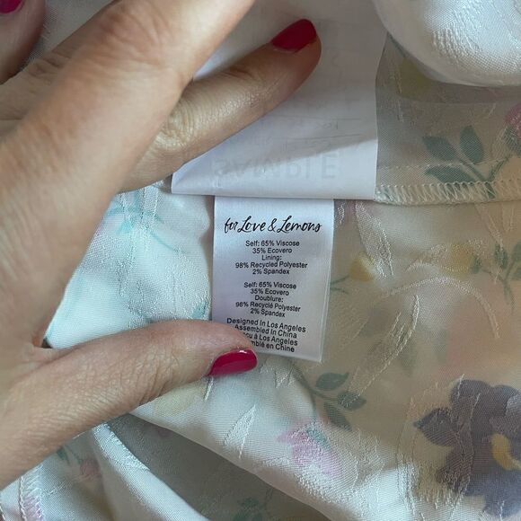 For Love & Lemons Lexy Maxi Dress White Floral Size S - Picture 9 of 14